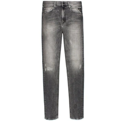Replay Anbass Aged 10 Distressed Jeans Colour: Grey