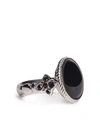 DOLCE & GABBANA CRYSTAL-EMBELLISHED STONE RING