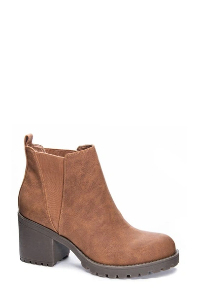 Dirty Laundry Levi Lug Sole Bootie In Walnut Faux Leather