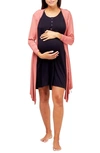 NOM MATERNITY SECOND SKIN MATERNITY ROBE,9095