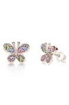 Chanteur Kids' Butterfly Stud Earrings In Multi