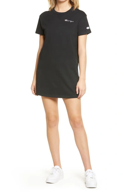 Champion Women's The Boyfriend Cotton T-shirt Dress In Black/white