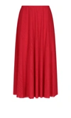 Balenciaga Midi Jacquard Skirt In Red