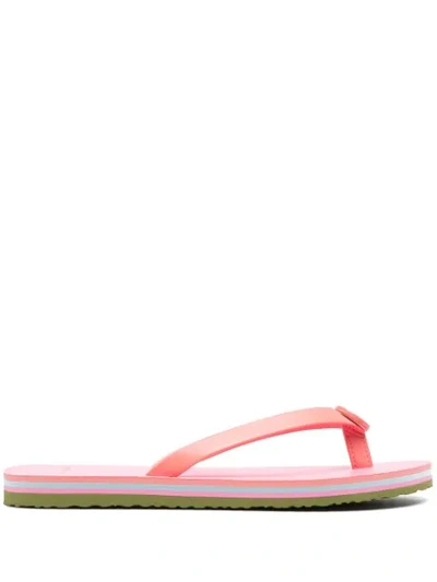 Tory Burch Mini Minnie Logo Pool Sandals In Pink