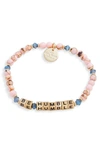 LITTLE WORDS PROJECT BE HUMBLE BEADED STRETCH BRACELET,NG-BHM-PEA1