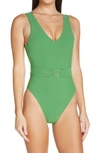TORY BURCH PLUNGE ONE-PIECE SWIMSUIT,80626