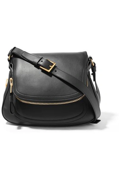 Tom Ford Medium New Jennifer Leather Shoulder Bag In Llack