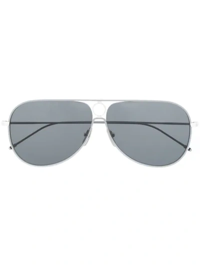 Thom Browne Rectangular-frame Sunglasses In Grey