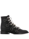 GIVENCHY ELEGANT BUCKLED ANKLE BOOTS