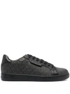 Michael Michael Kors Monogram-print Lace-up Sneakers In Black