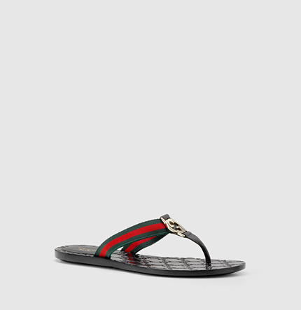gucci web flip flops