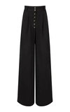 MATTHEW BRUCH WOMEN'S COTTON TWILL WIDE-LEG trousers