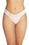Hanky Panky Breathesoft Natural Rise Thong Underwear In Bliss Pink