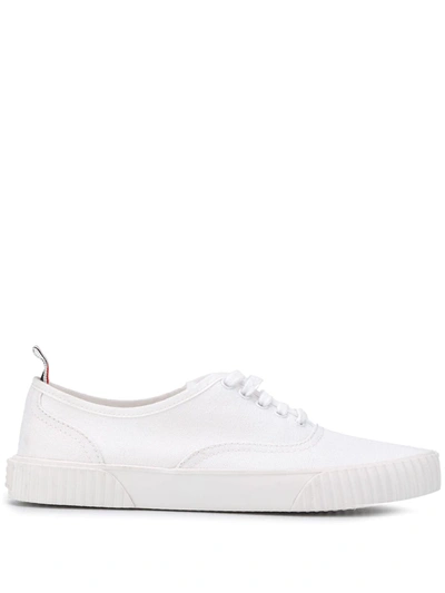 Thom Browne Online Exclusive White Heritage Vulcanized Sneakers