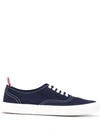 THOM BROWNE HERITAGE COTTON CANVAS SNEAKERS