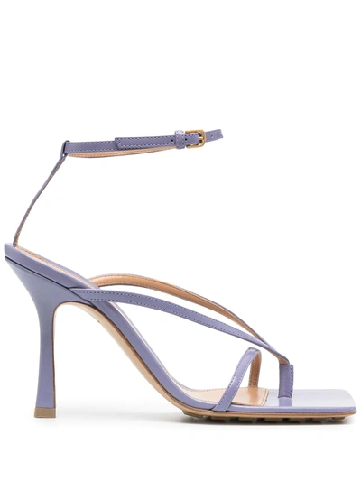 Bottega Veneta Bottega Venetta Women's Square Toe High Heel Sandals In Purple