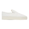 The Row White Leather Dean Slip-on Sneakers