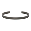 Le Gramme Black Slick Brushed 'le 15 Grammes' Ribbon Bracelet In Black