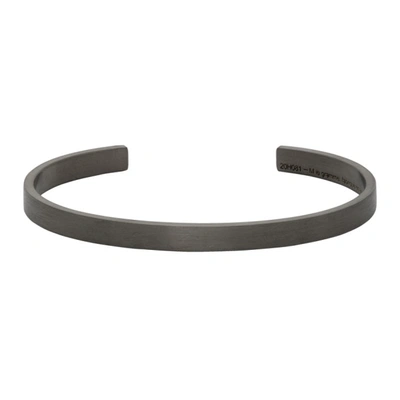 Le Gramme Black Slick Brushed 'le 15 Grammes' Ribbon Bracelet