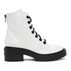 KENZO WHITE PIKE LACE-UP BOOTS