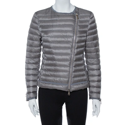 Pre-owned Moncler Grey Down Quilted Amey Jacket M