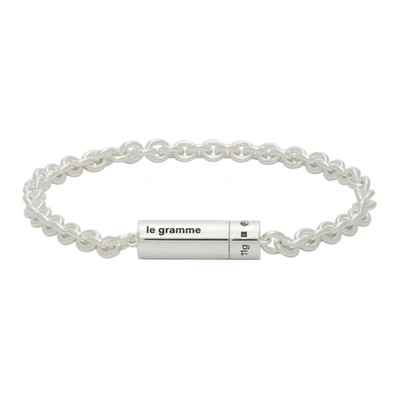 Le Gramme Silver Slick Polished 'le 9 Grammes' Chain Cable Bracelet