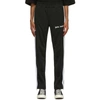 Palm Angels Black Classic Slim Track Pants In Black White