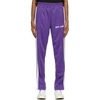 Palm Angels Purple Classic Slim Track Pants In Purple White