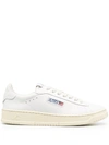 Autry Low-top Leather Sneakers With Perforated Upper In White
