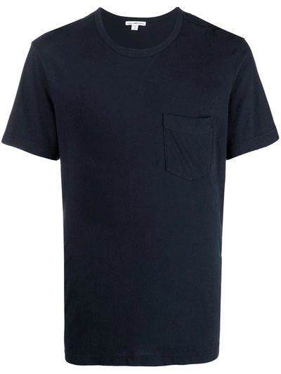 James Perse Chest Patch-pocket T-shirt In Blue