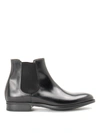 MORESCHI BLACK SMOOTH LEATHER CHELSEA BOOTS