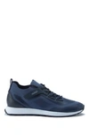 HUGO HUGO BOSS - LACE UP SOCK TRAINERS WITH EVA RUBBER SOLE - BLUE