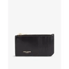 SAINT LAURENT SAINT LAURENT BLACK LADIES BLACK LEATHER RIVE GAUCHE BRANDED CARD HOLDER,43125866