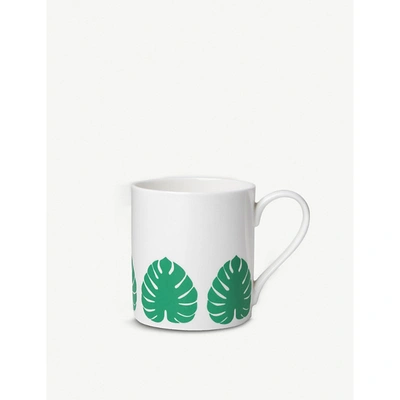 Alice Peto Tropical Leaf-print Bone-china Mug 9cm In Multi