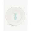 ALICE PETO PINEAPPLE-PRINT FINE BONE CHINA SIDE PLATE 21CM,R00136305