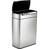 SIMPLE HUMAN SIMPLE HUMAN SILVER TOUCH-BAR STAINLESS STEEL RECYCLING BIN,64986128