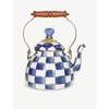 Mackenzie-childs Mackenzie Childs Royal Check Enameled Steel 3-quart Tea Kettle