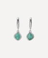 Monica Vinader Silver Siren Amazonite Mini Nugget Drop Earrings In Silver