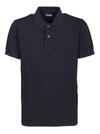 Tom Ford Logo Embroidery Cotton Polo Shirt In Blue