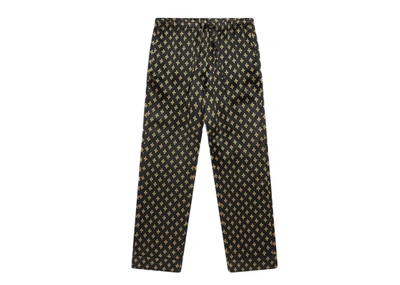 Pre-owned Ovo  Womens Monogram Silk Pajama Pant Black