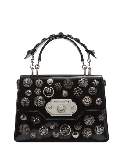 Dolce & Gabbana Dg-medallion Handbag In Black