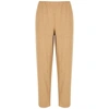 EILEEN FISHER CAMEL TAPERED-LEG WOOL TROUSERS,3961785