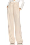 Jonathan Simkhai Emiko Textured Wide-leg Trousers In Ecru