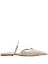 JIL SANDER BUCKLED LOW-HEEL MULES