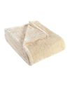 Superior Wrinkle Resistant Plush Fleece Throw Bedding In Cream