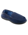 Isotoner Signature Signature Men's Microterry Jared Moccasin Slippers With Memory Foam In Navy Blue