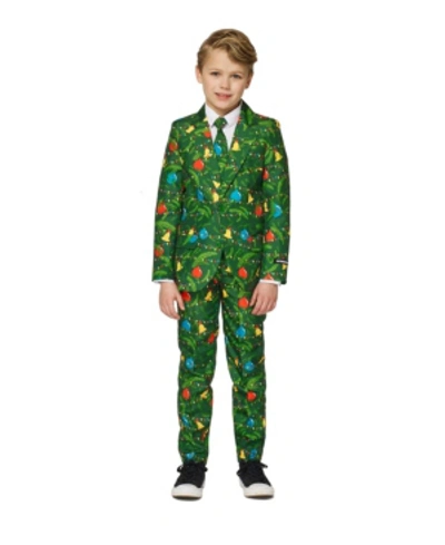 Suitmeister Kids' Big Boys Christmas Tree Light Up Suit In Green