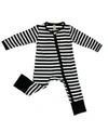 Earth Baby Outfitters Baby Neutral Viscose From Bamboo 2 Way Zippy Coverall In Black