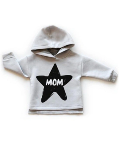 Earth Baby Outfitters Baby Boys And Girls Prints Long Sleeve Hoodie, Mom In Gray