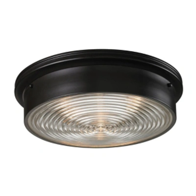 Elk Lighting 3 Light Flushmount In Oiled Bronze